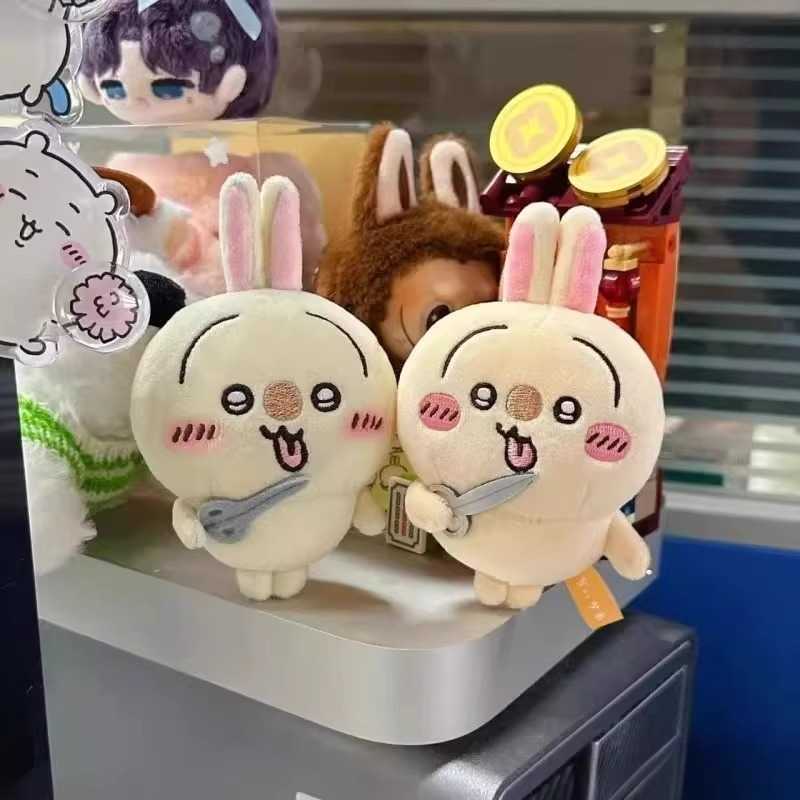 Chiikawa Japanese Plush Keychain Collection-Scissors Series Chiikawa, Usagi,Hachiware Plush Dolls & Keychains