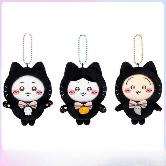 Chiikawa Halloween Black Cat Usagi Keychain – Cute Bag Charm Pendant