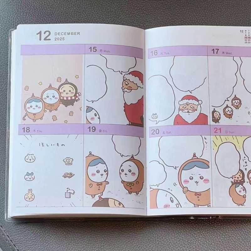 2025 New Chiikawa Cute Planner for Students - Colorful Pages Notebook