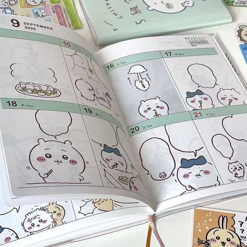 2025 New Chiikawa Cute Planner for Students - Colorful Pages Notebook