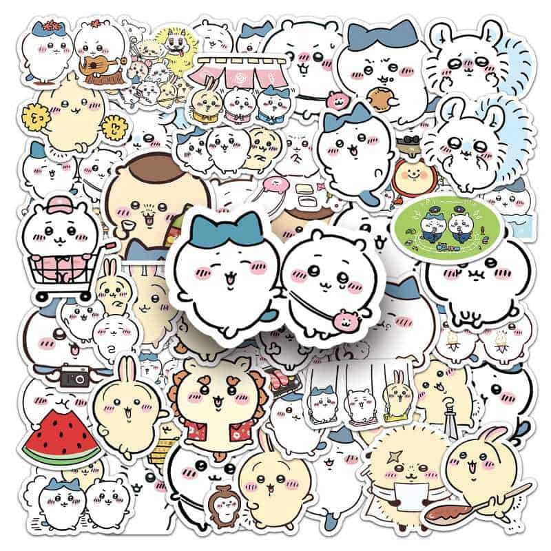 50pcs Chiikawa Cute Sticker Pack – 50pcs Kawaii Expression & Decoration Stickers