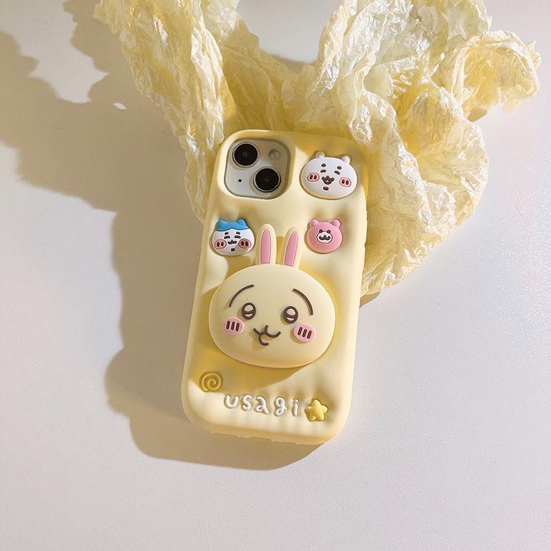 3D Chiikawa Usagi Hachiware Iphone  Case with Chain for iPhone 15,15Pro,14, 13, 12, 11