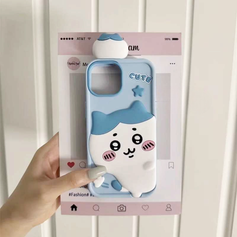 3D Silicone Soft Cute Chiikawa Usagi Hachiware Iphone  Case for iPhone 15,15Pro,14, 13, 12, 11