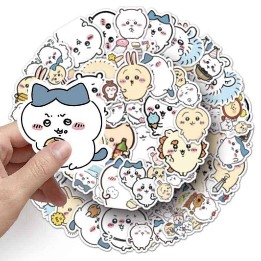 50pcs Chiikawa Cute Sticker Pack – 50pcs Kawaii Expression & Decoration Stickers