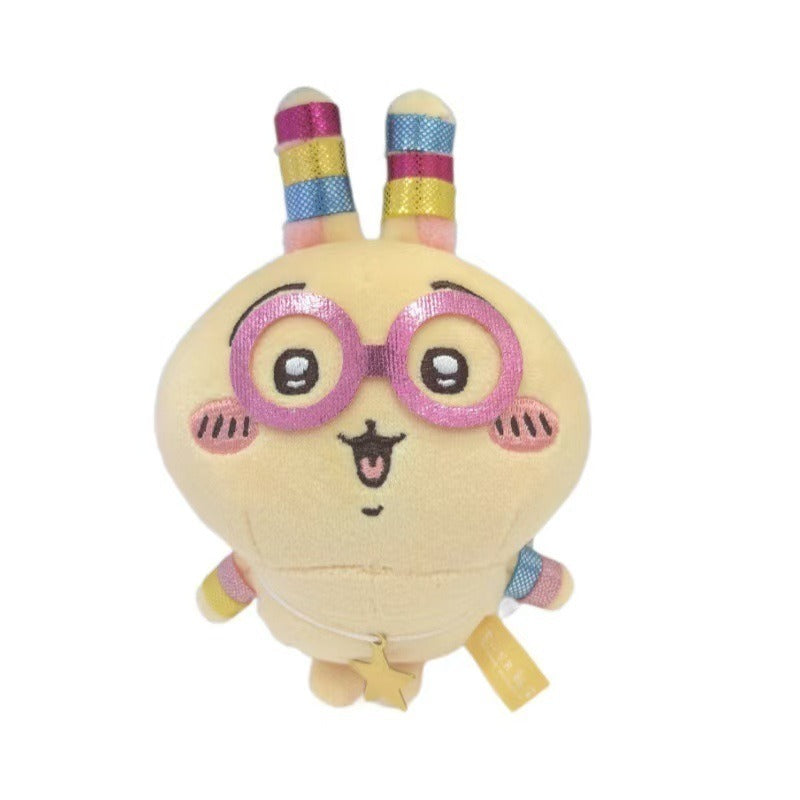Chiikawa Glow-in-the-Dark Usagi Halo Plush Keychain - Cute Backpack Accessory Gift for Girls