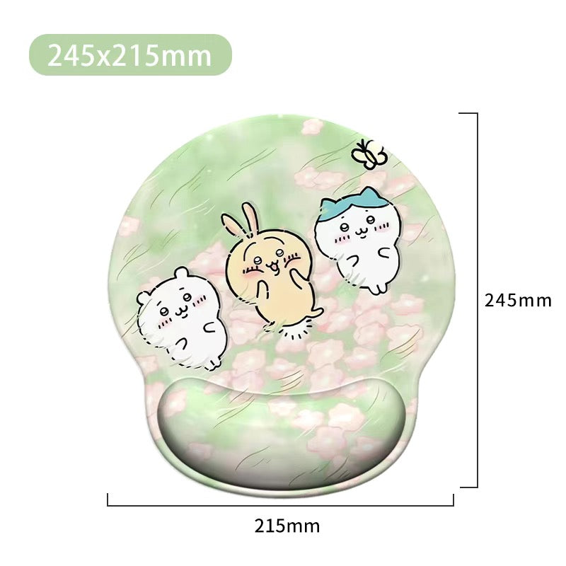 Adorable Cartoon Wrist Rest Mouse Pad - Cute Kawaii Design for Women, Ideal for Keyboard Tray & Mouse Pad