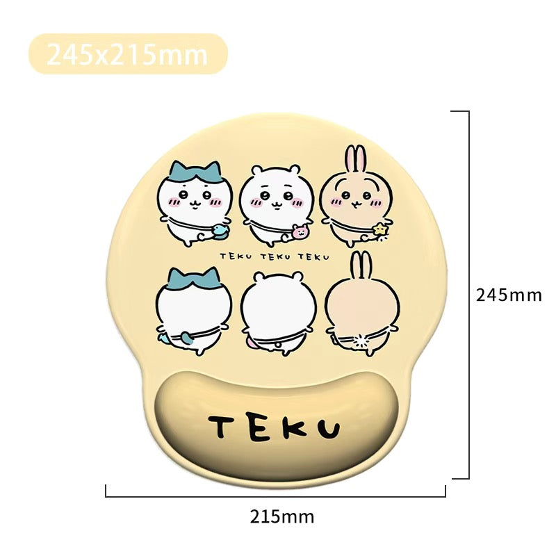 Adorable Cartoon Wrist Rest Mouse Pad - Cute Kawaii Design for Women, Ideal for Keyboard Tray & Mouse Pad
