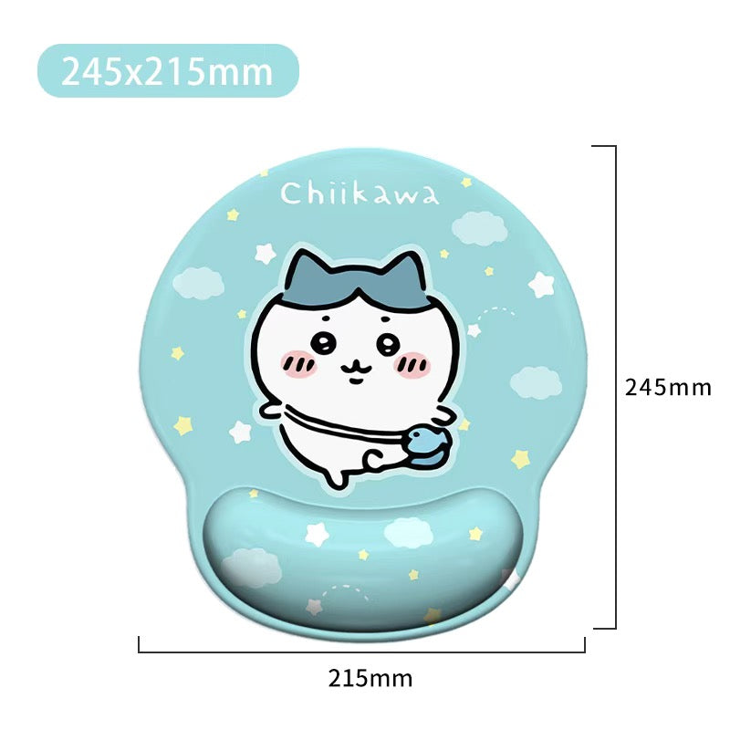 Adorable Cartoon Wrist Rest Mouse Pad - Cute Kawaii Design for Women, Ideal for Keyboard Tray & Mouse Pad