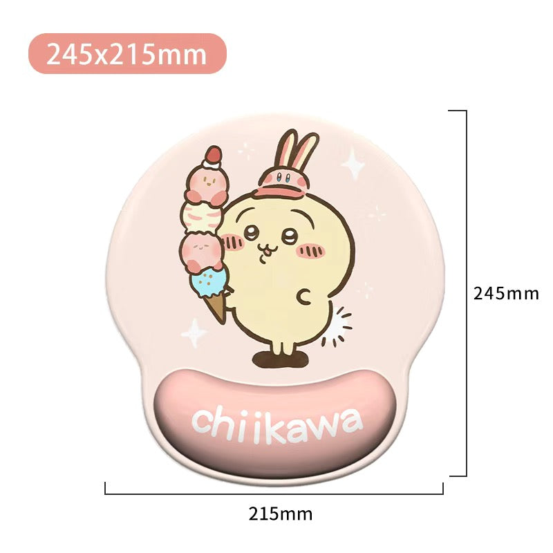 Adorable Cartoon Wrist Rest Mouse Pad - Cute Kawaii Design for Women, Ideal for Keyboard Tray & Mouse Pad