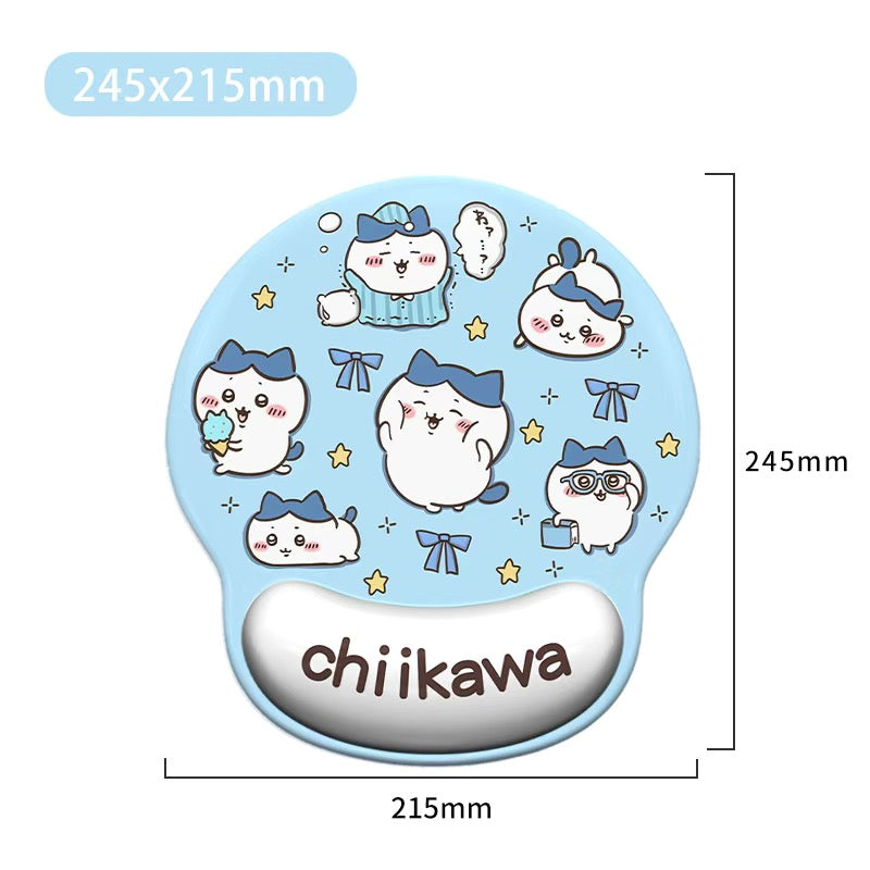 Adorable Cartoon Wrist Rest Mouse Pad - Cute Kawaii Design for Women, Ideal for Keyboard Tray & Mouse Pad