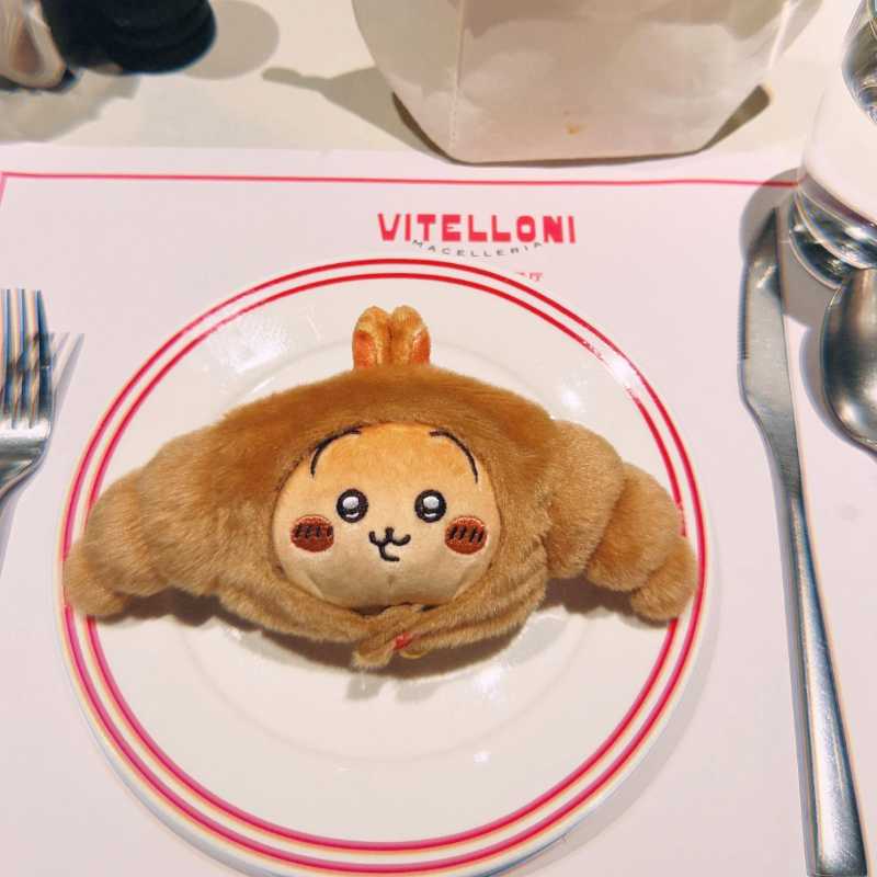 CROISSANT headgear for Chiikawa,Usagi,Hachiware plush toy (not includes usagi plush)