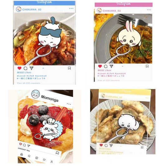 Chiikawa Acrylic Mukbang Card - INS High-Quality Photo Prop & Decoration