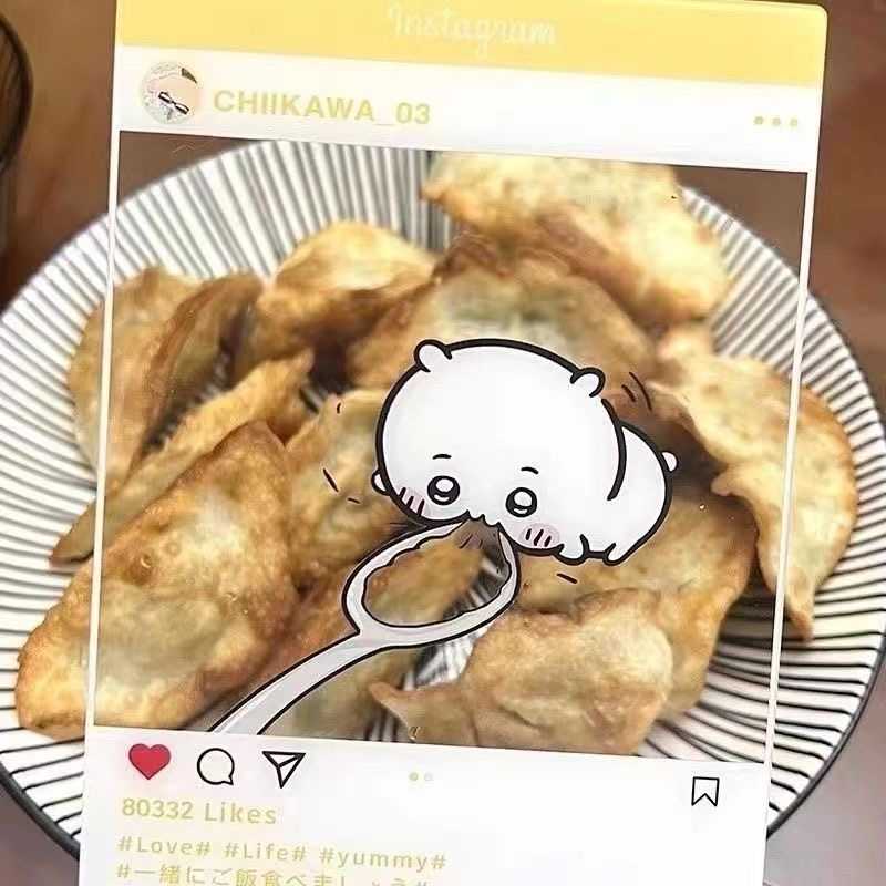 Chiikawa Acrylic Mukbang Card - INS High-Quality Photo Prop & Decoration