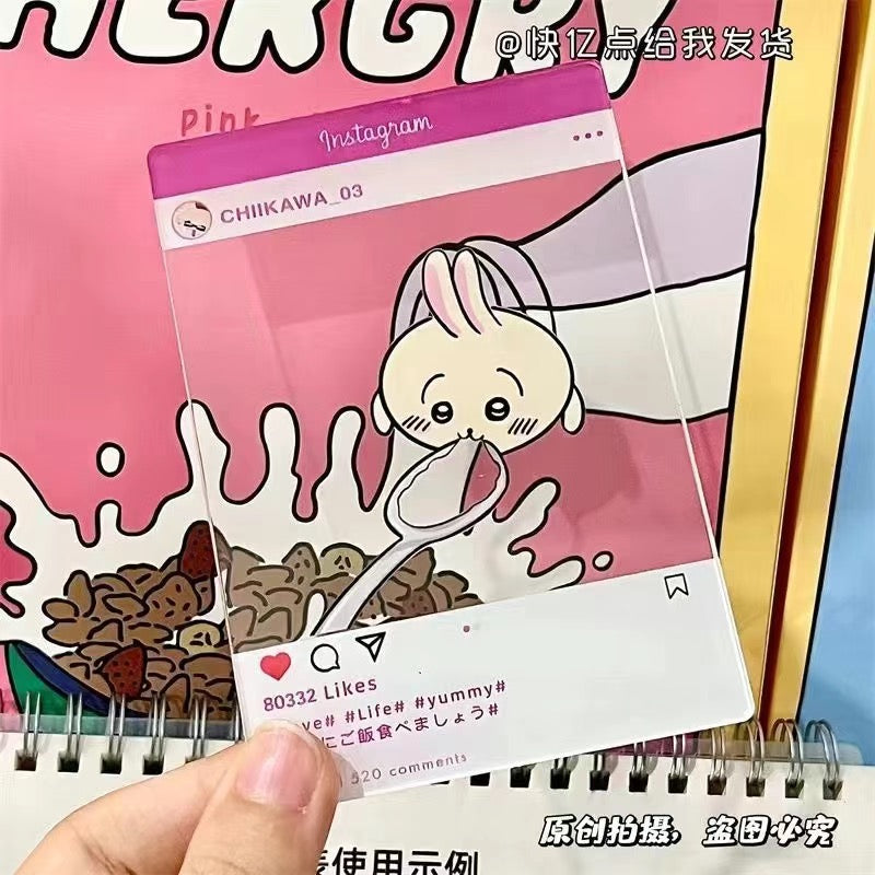 Chiikawa Acrylic Mukbang Card - INS High-Quality Photo Prop & Decoration