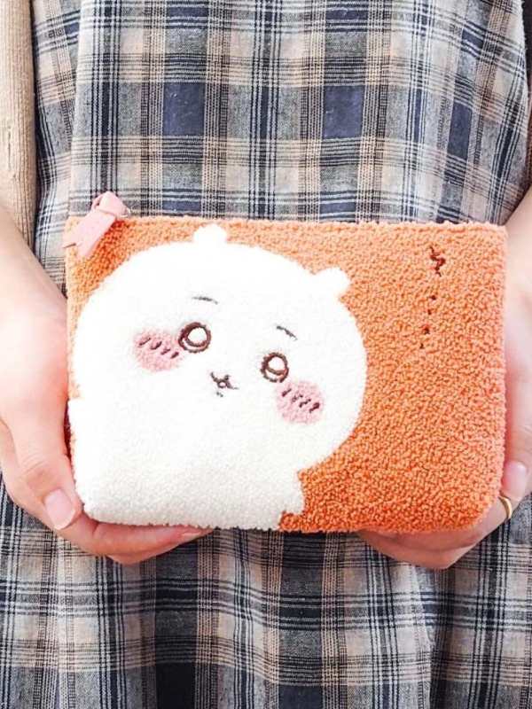 Chiikawa 漫画ぬいぐるみ刺繍コスメバッグ - 学生向けのかわいい大容量ペンケース