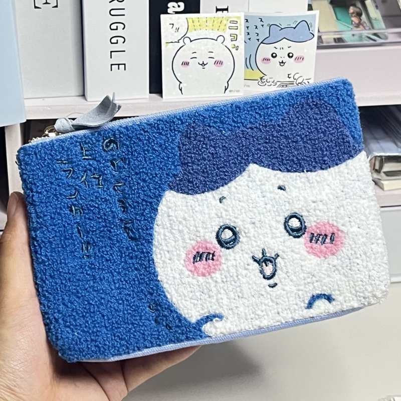 Chiikawa 漫画ぬいぐるみ刺繍コスメバッグ - 学生向けのかわいい大容量ペンケース