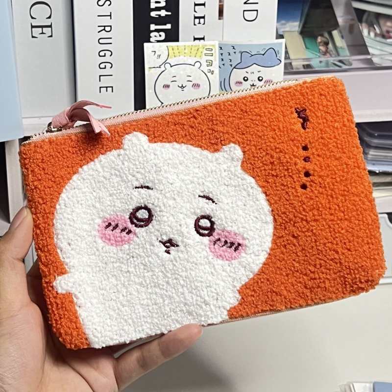 Chiikawa 漫画ぬいぐるみ刺繍コスメバッグ - 学生向けのかわいい大容量ペンケース