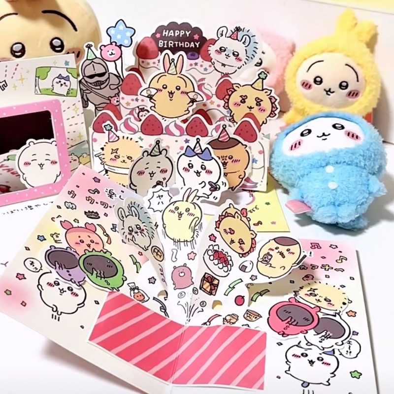 Chiikawa Cute 3D Birthday Greeting Card Hachiware Usagi Series Gift Card