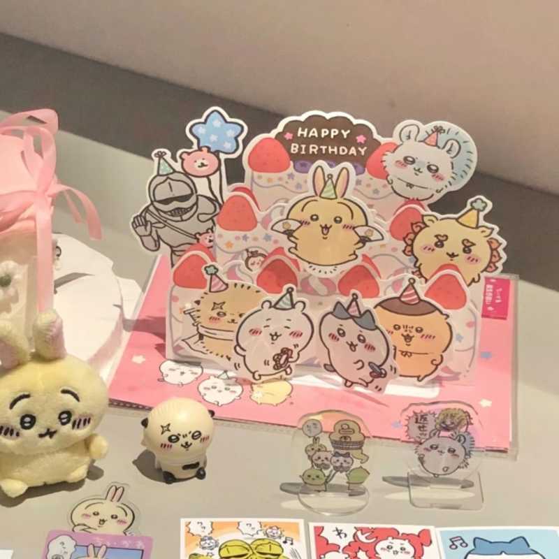 Chiikawa Cute 3D Birthday Greeting Card Hachiware Usagi Series Gift Card