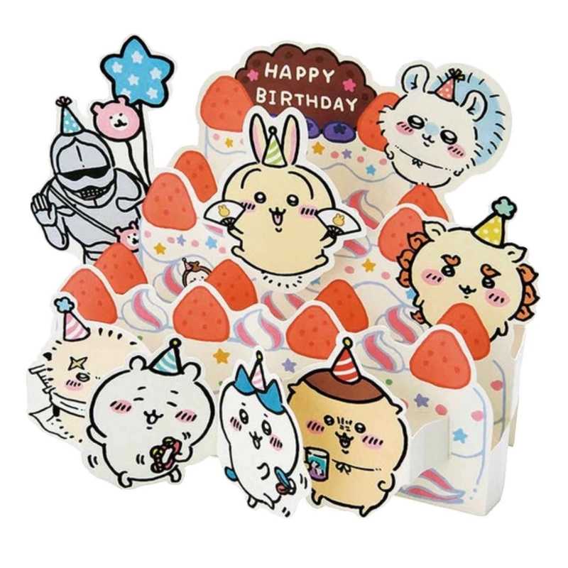 Chiikawa Cute 3D Birthday Greeting Card Hachiware Usagi Series Gift Card