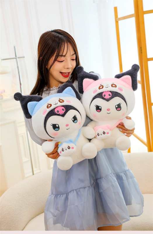 Chiikawa Little Eight Transforms Into Kuromi Plush Toy - Girl Sleep Doll Big Demon Pillow