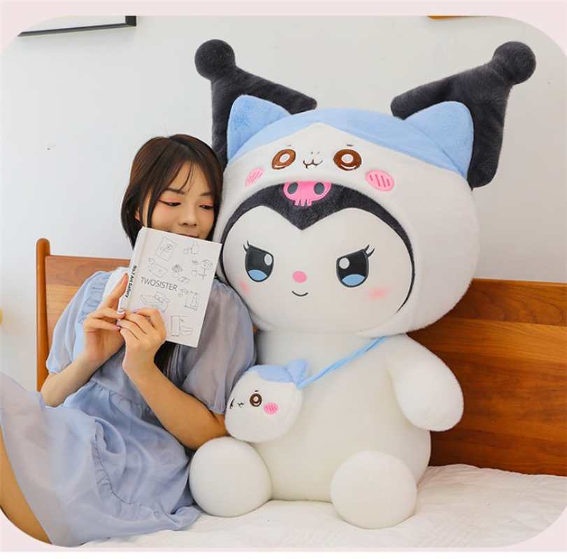 Chiikawa Little Eight Transforms Into Kuromi Plush Toy - Girl Sleep Doll Big Demon Pillow