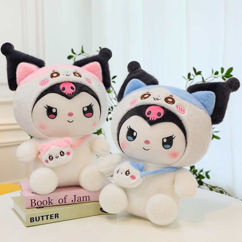 Chiikawa Little Eight Transforms Into Kuromi Plush Toy - Girl Sleep Doll Big Demon Pillow