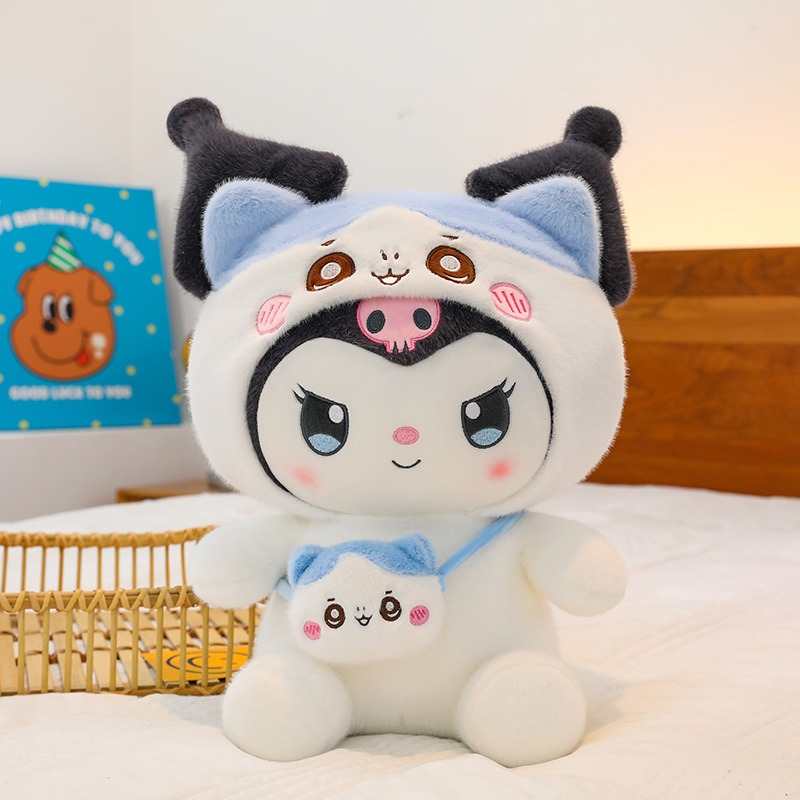 Chiikawa Little Eight Transforms Into Kuromi Plush Toy - Girl Sleep Doll Big Demon Pillow