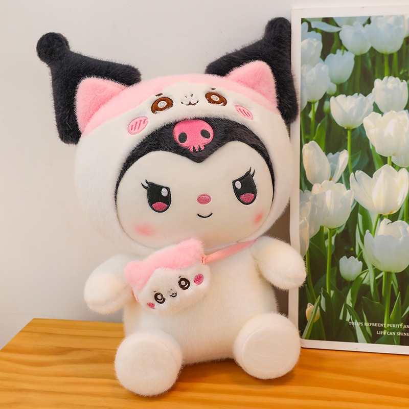 Chiikawa Little Eight Transforms Into Kuromi Plush Toy - Girl Sleep Doll Big Demon Pillow