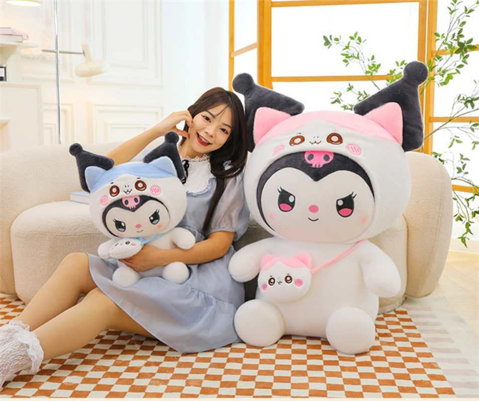 Chiikawa Little Eight Transforms Into Kuromi Plush Toy - Girl Sleep Doll Big Demon Pillow