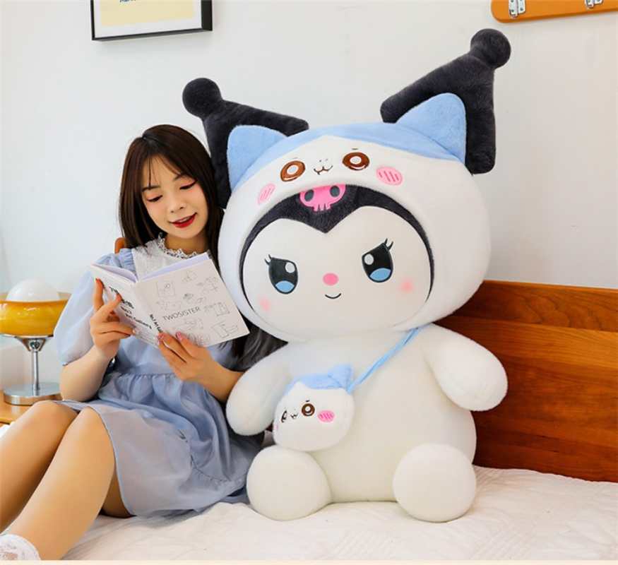 Chiikawa Little Eight Transforms Into Kuromi Plush Toy - Girl Sleep Doll Big Demon Pillow