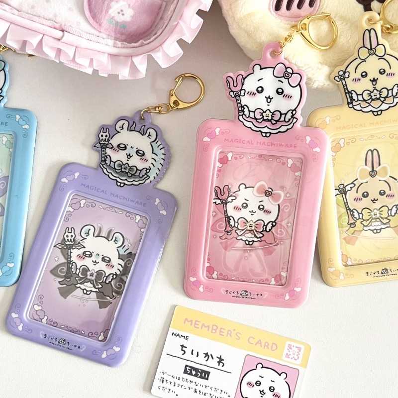 Chiikawa Magic Girl Card Holder - 3-inch Card Storage Case for Usachi & Hachi with Display Pendant