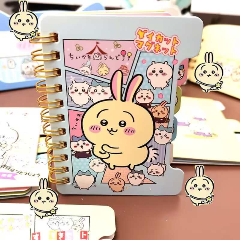 Chiikawa Matte Color Page Spiral Notebook - Cute Mini Portable Tearable Sticky Notes