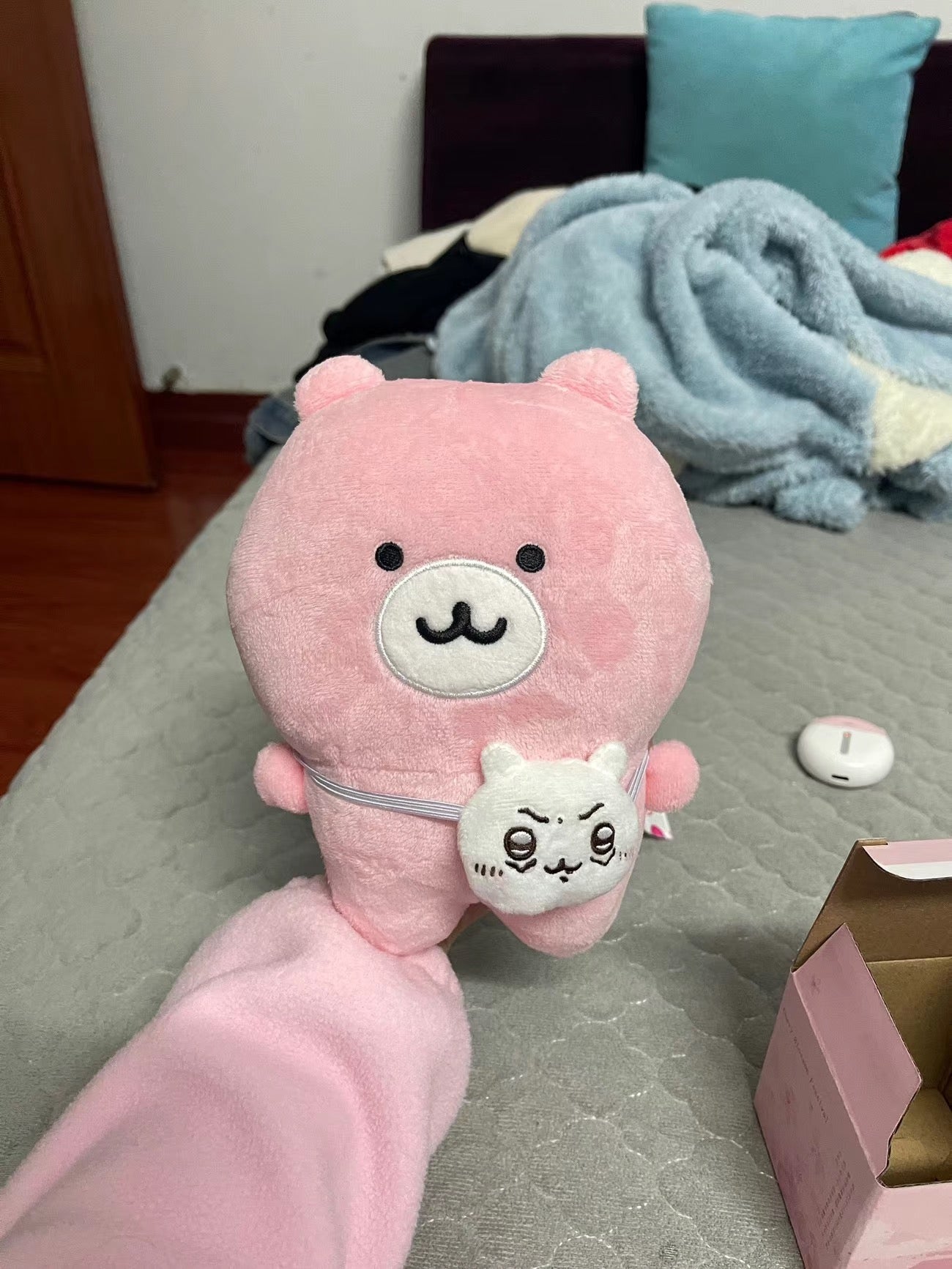 Chiikawa Pink Bear Plush Toy 20CM Cute Stuffed Figure