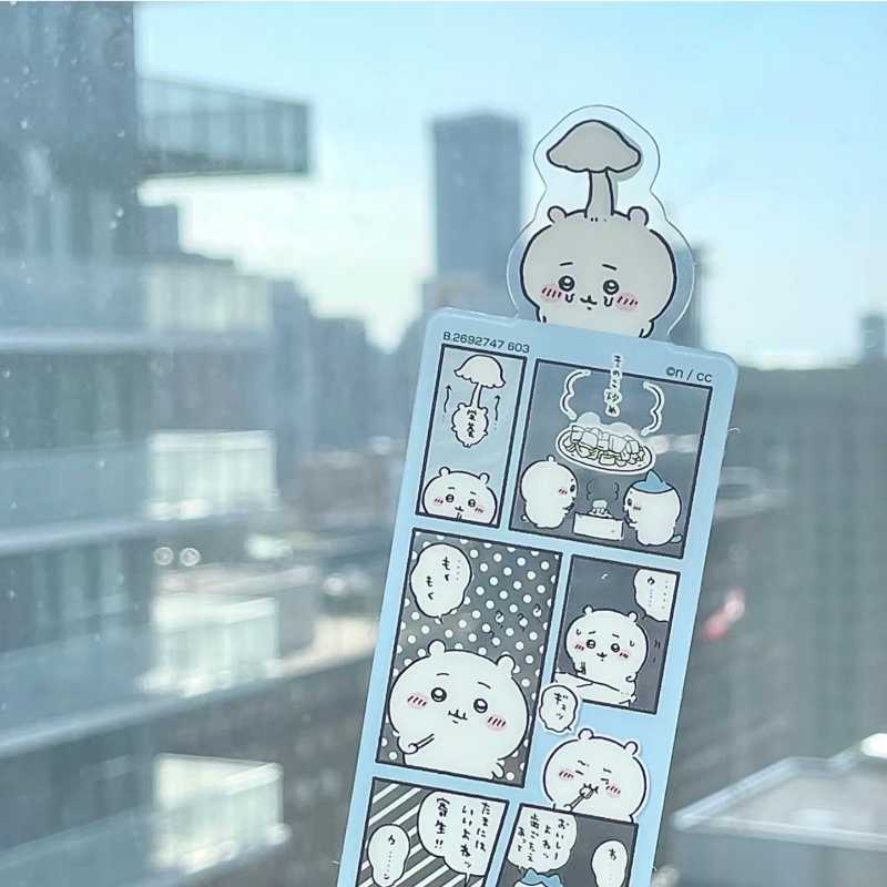 Set de marcapáginas estilo Chiikawa: adorables marcapáginas decorativos con fotos de Hachiware y Usagi