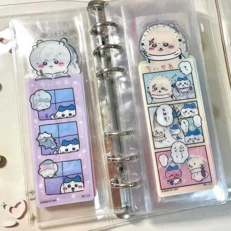 Set de marcapáginas estilo Chiikawa: adorables marcapáginas decorativos con fotos de Hachiware y Usagi