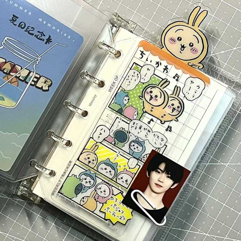 Set de marcapáginas estilo Chiikawa: adorables marcapáginas decorativos con fotos de Hachiware y Usagi