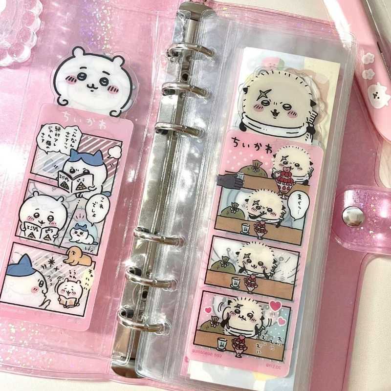 Set de marcapáginas estilo Chiikawa: adorables marcapáginas decorativos con fotos de Hachiware y Usagi