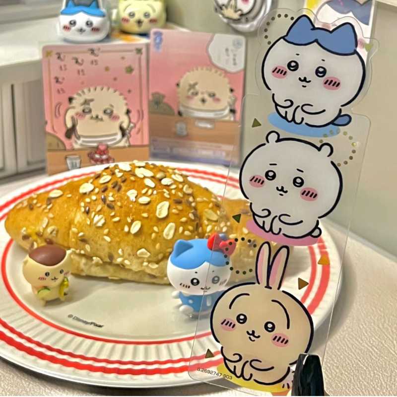 Set de marcapáginas estilo Chiikawa: adorables marcapáginas decorativos con fotos de Hachiware y Usagi