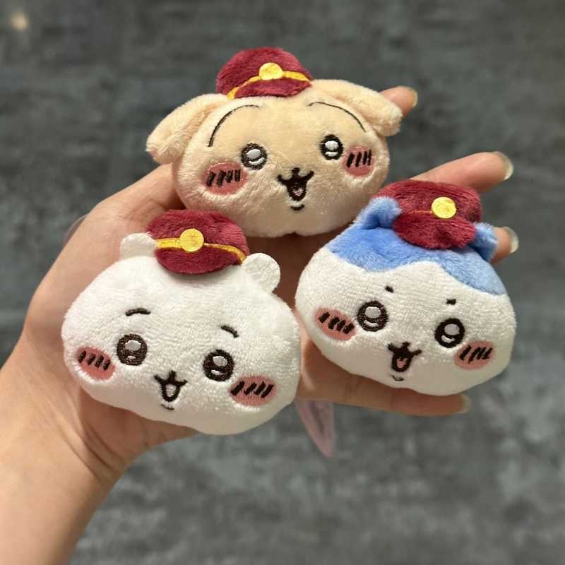 Chiikawa Train Conductor Plush Pin – Adorable Collectible Badge