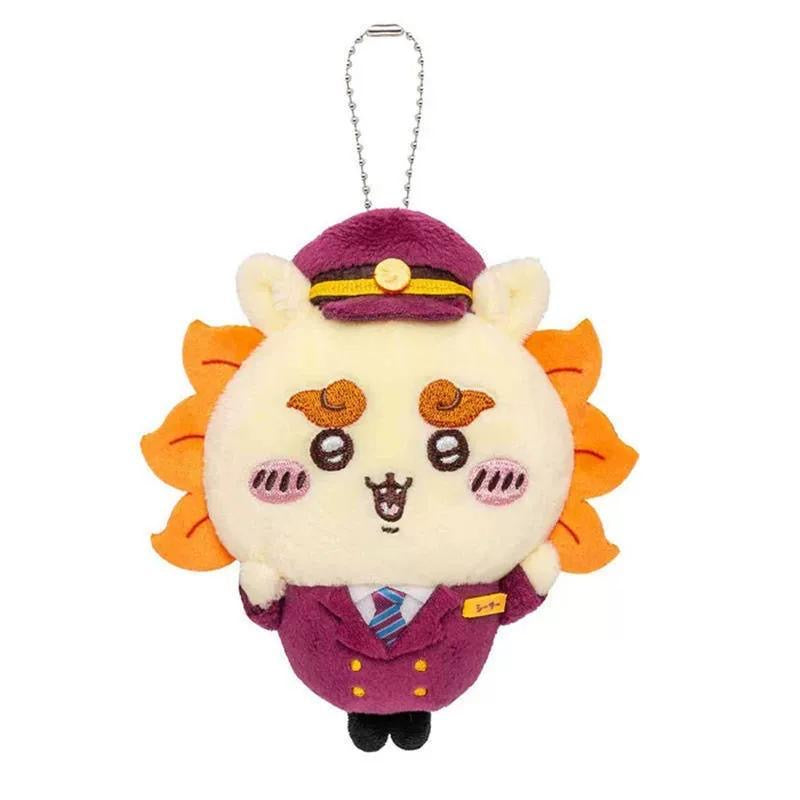 Chiikawa Train Conductor Series Plush Keychain - Hachiware Usagi Design