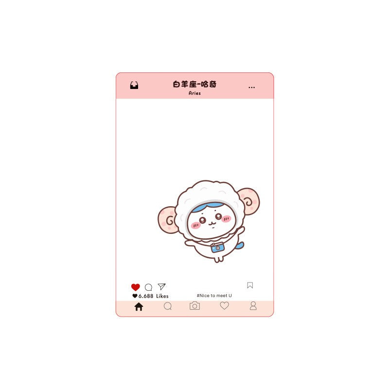 Chiikawa Acrylic Mukbang Card - INS High-Quality Photo Prop & Decoration