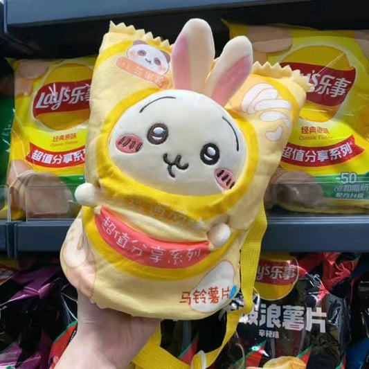 Chiikawa Plush Toy + Chips Snack Pack Bag| Chiikawa,Usagi, Hachiware, Multiple Options
