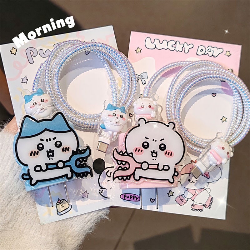 Chiikawa iPhone 15 Pro Max Charger Protector - Compatible with iPhone 14/13, iPad Fast Charger