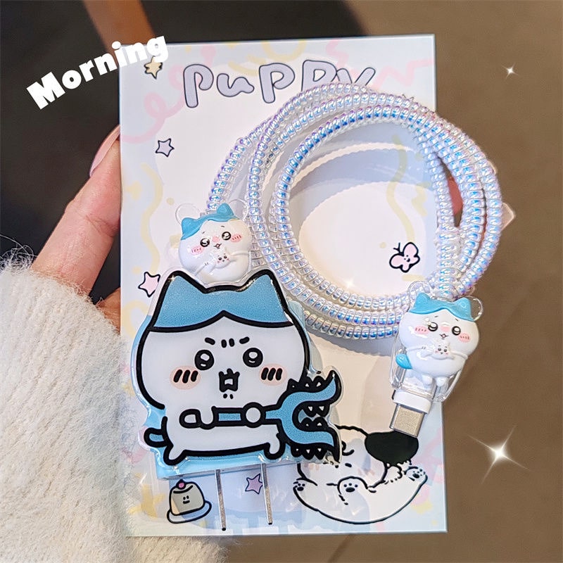 Chiikawa iPhone 15 Pro Max Charger Protector - Compatible with iPhone 14/13, iPad Fast Charger