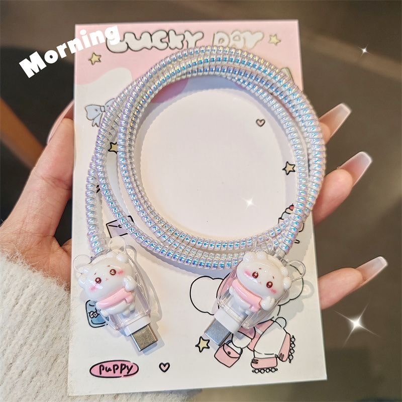 Chiikawa iPhone 15 Pro Max Charger Protector - Compatible with iPhone 14/13, iPad Fast Charger