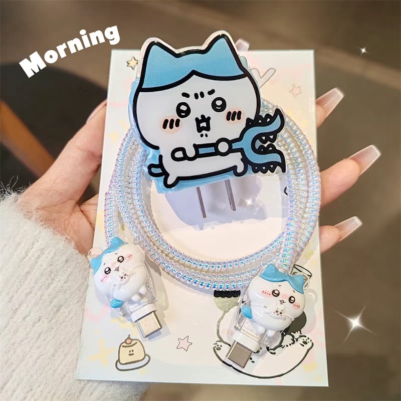 Chiikawa iPhone 15 Pro Max Charger Protector - Compatible with iPhone 14/13, iPad Fast Charger