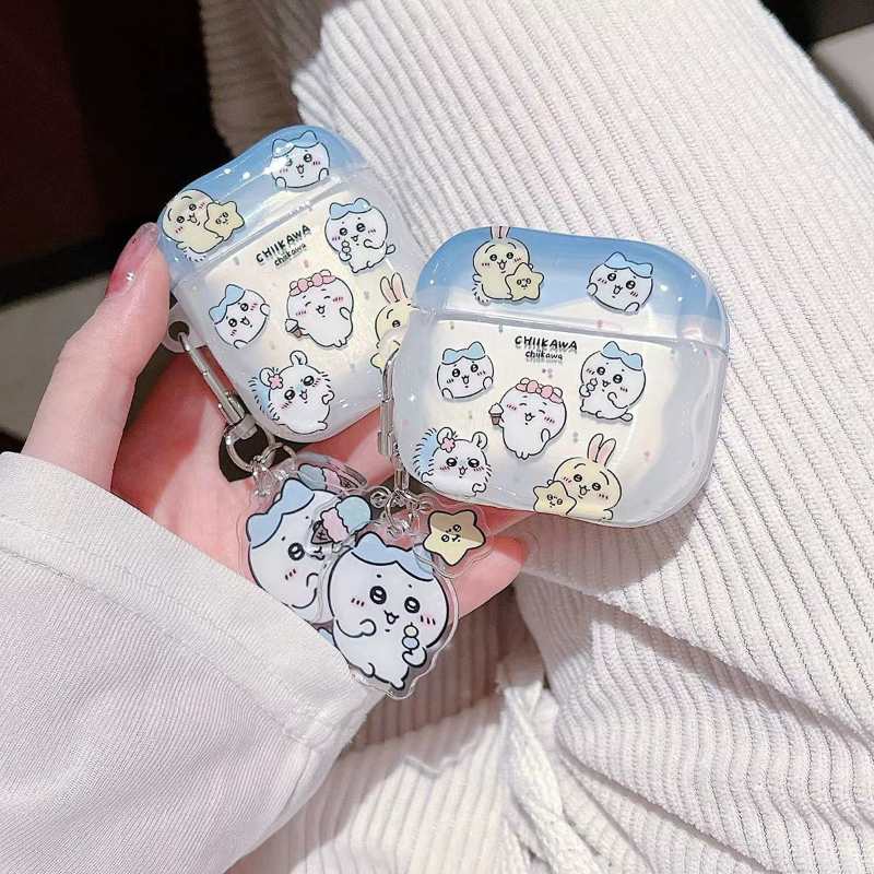 Cute Wavy Polka Dot Design Chiikawa Airpods Pro2/Airpods 1/2/3 Protector Airpods Case