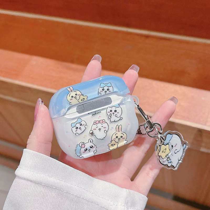 Cute Wavy Polka Dot Design Chiikawa Airpods Pro2/Airpods 1/2/3 Protector Airpods Case