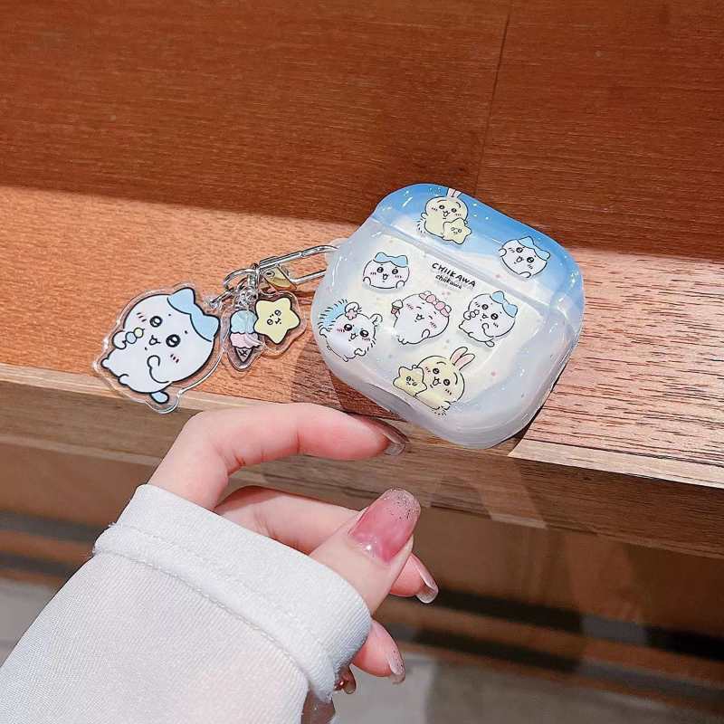 Cute Wavy Polka Dot Design Chiikawa Airpods Pro2/Airpods 1/2/3 Protector Airpods Case